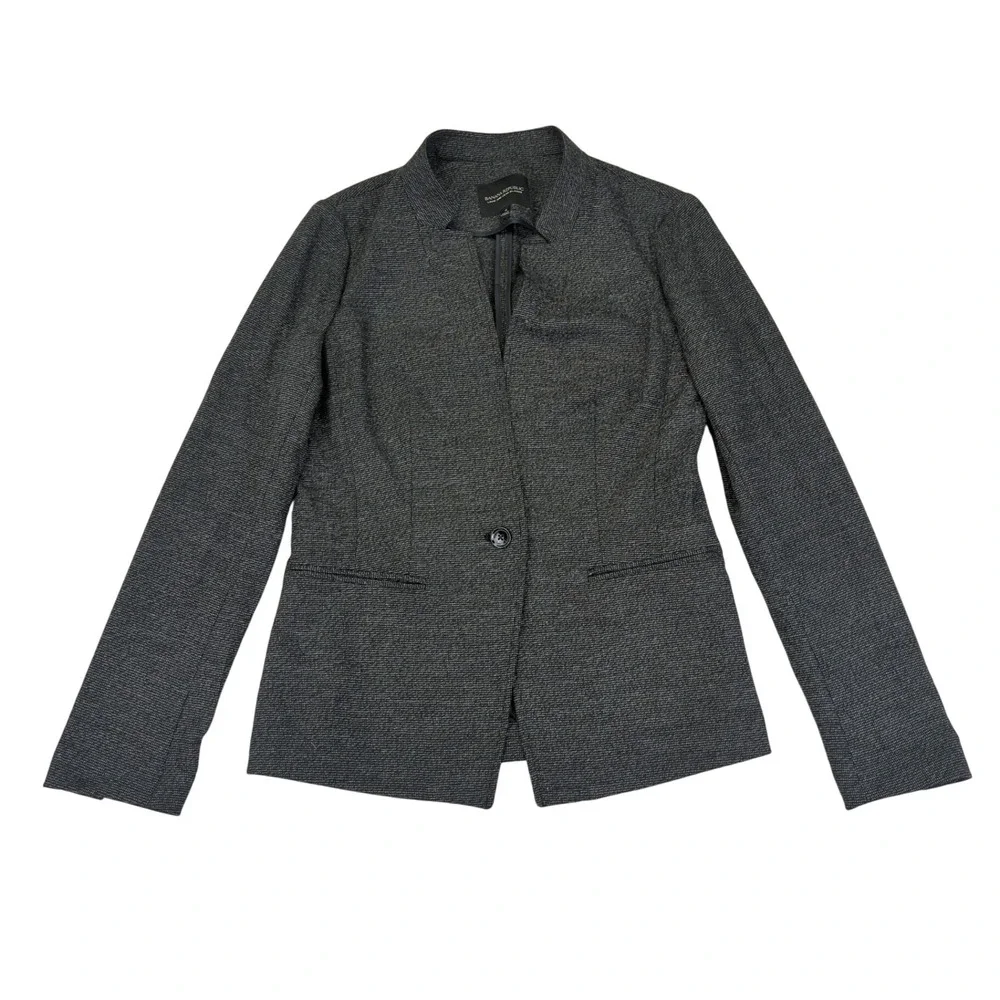 Banana Republic Long and Lean Blazer Gray Career Business Office Jacket 4